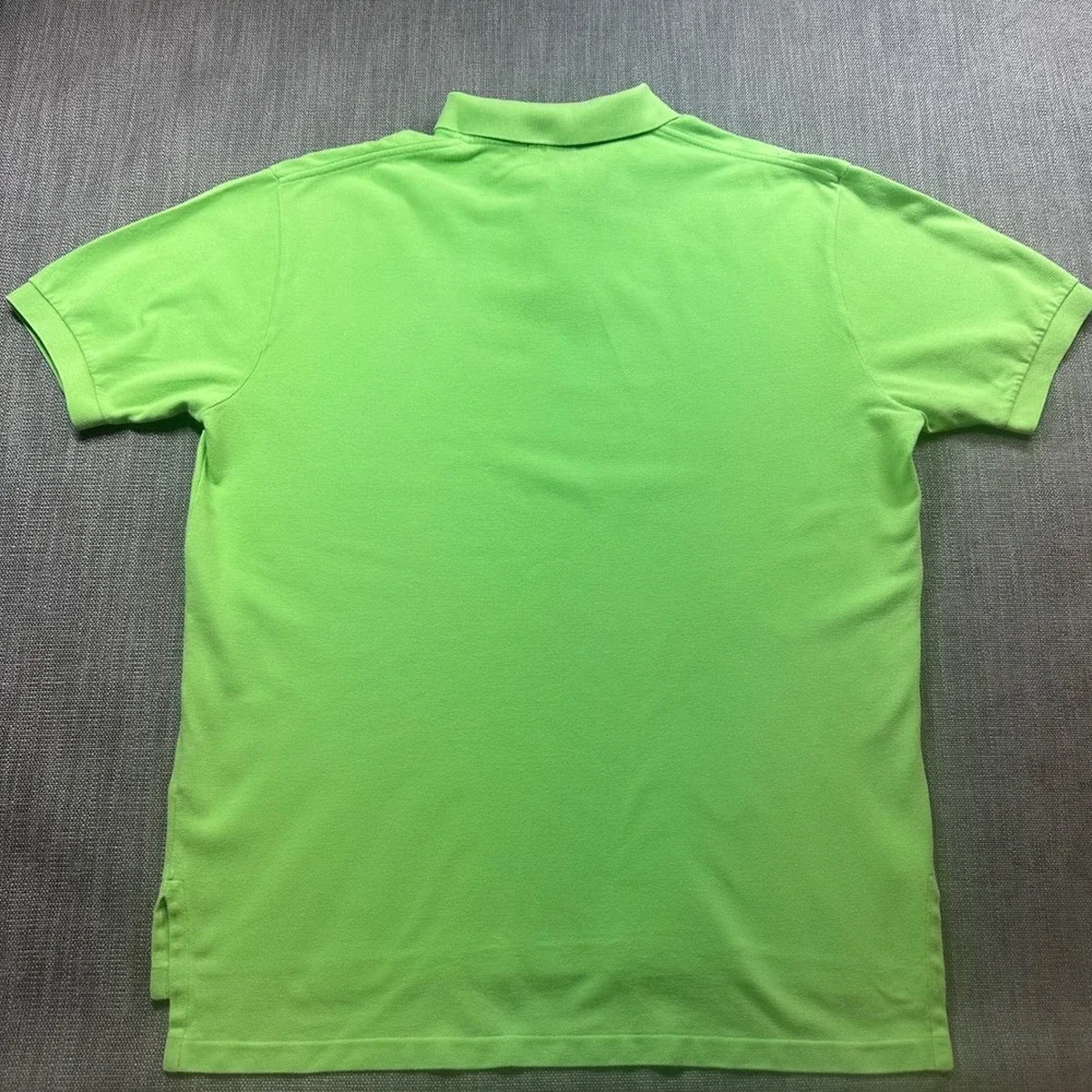 Polo‎ Ralph Lauren Polo Shirt Mens Large Lime Green Good Short Sleeve Pique Pony